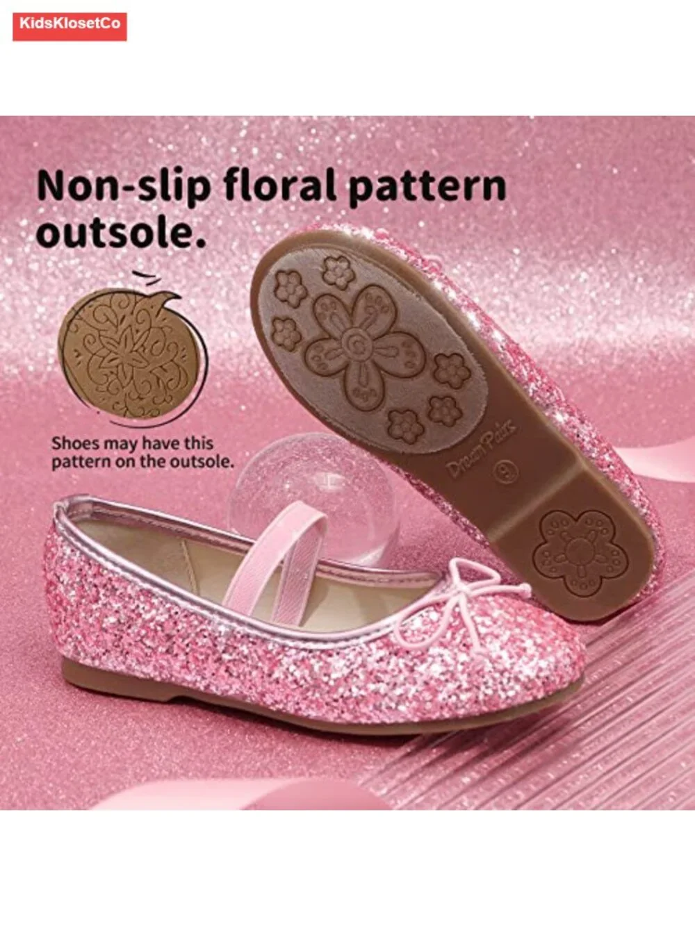 Toddler Girls Party Wedding Ballet Flats with Bow
